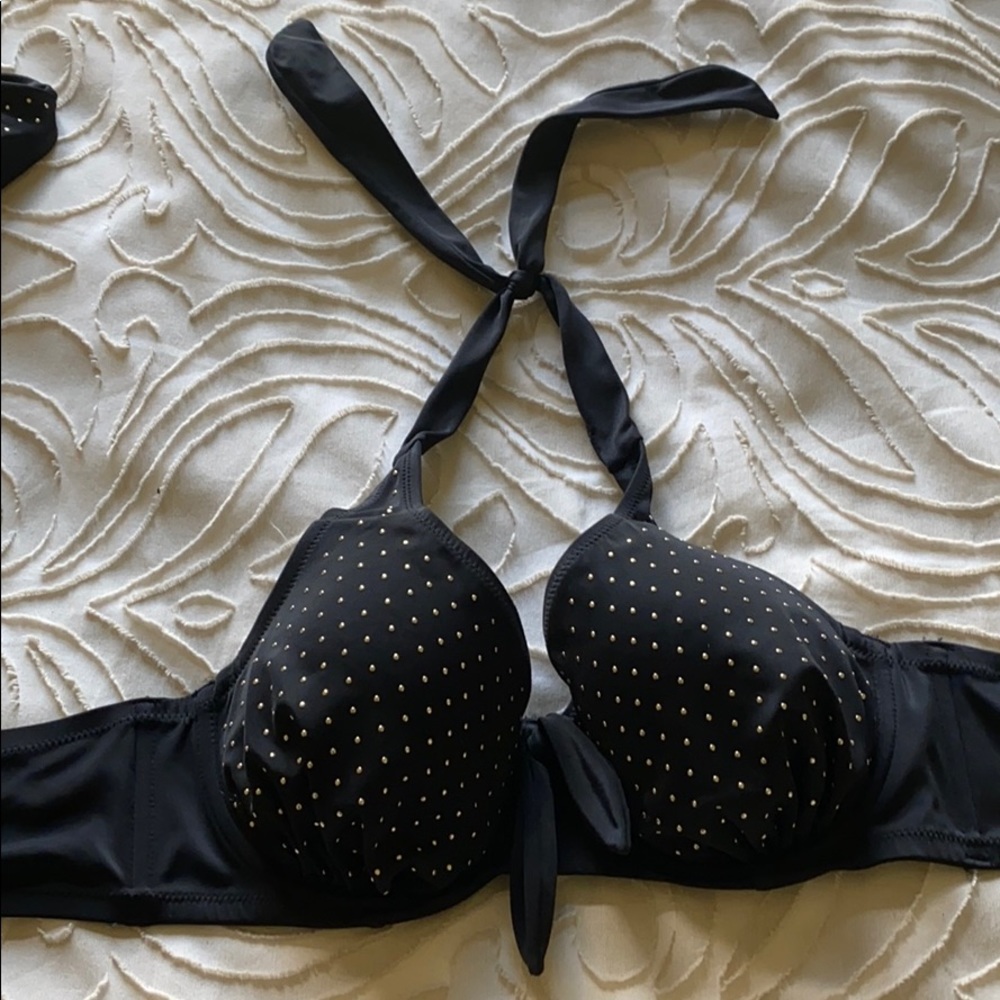 Black studded bikini
